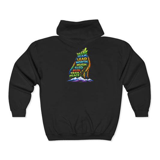 Sitting Howling Dog - Zip Hoodie