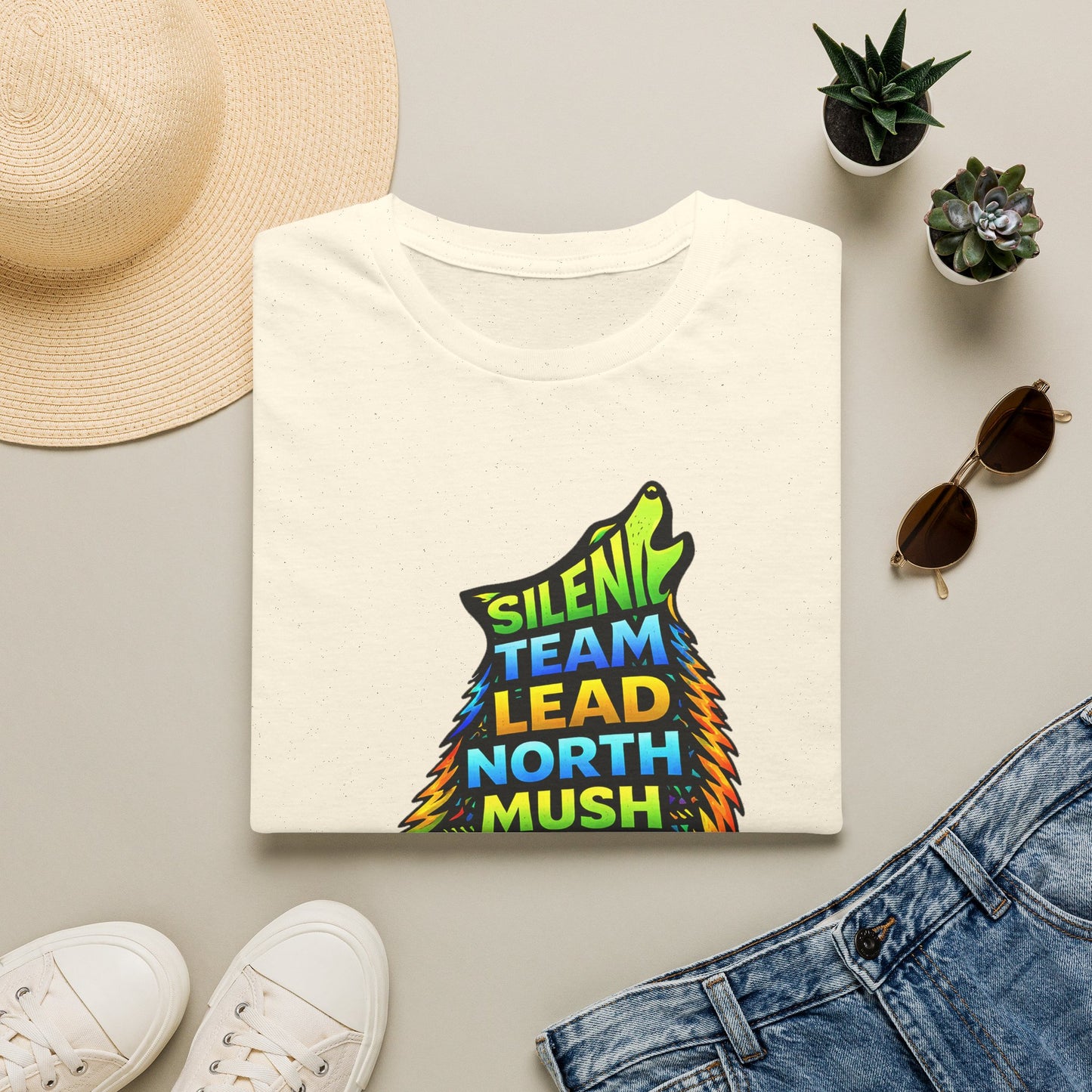 Sitting Howling Dog - Tee