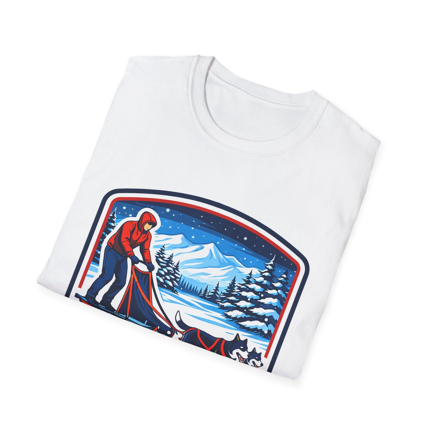 Sled Dog Adventure T-Shirt — "Quiet Trails • Happy Tails" Winter Sledding Tee