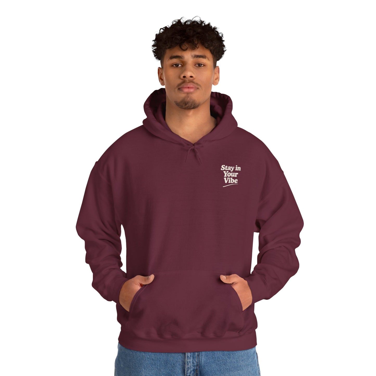 Stay In Your Vibe Hoodie — Cozy Minimalist Graphic Pullover