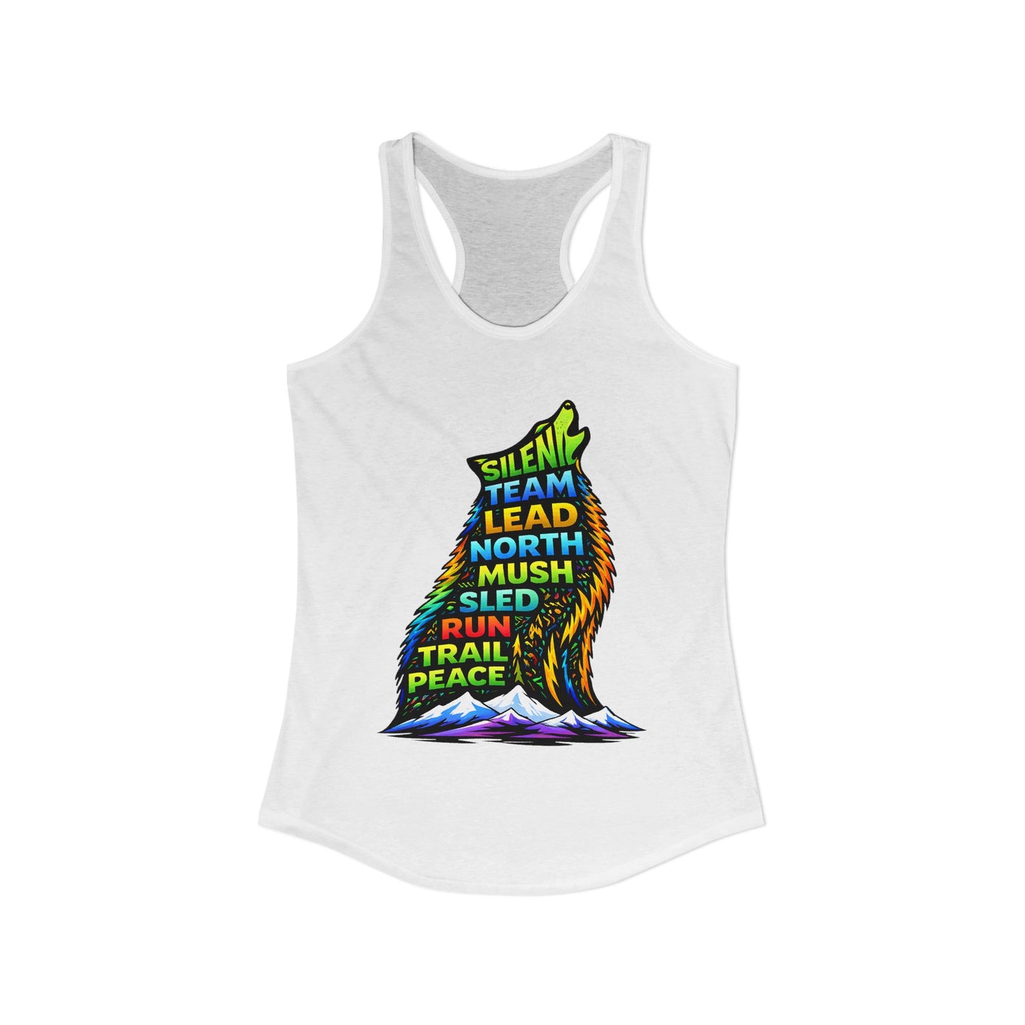 Sitting Howling Dog - Woman Tank
