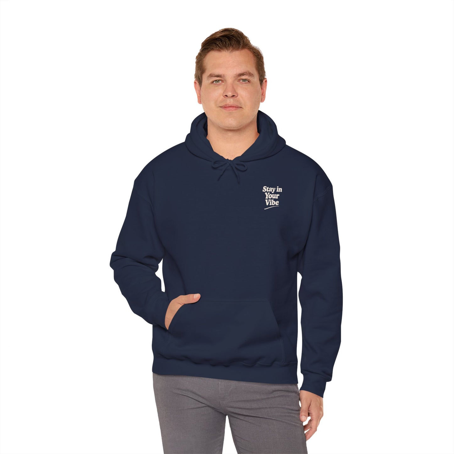 Stay In Your Vibe Hoodie — Cozy Minimalist Graphic Pullover