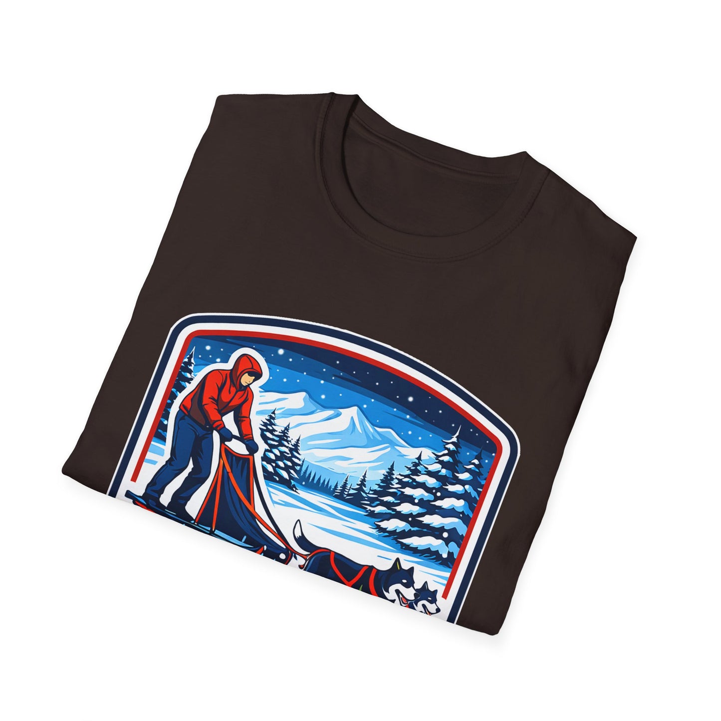 Sled Dog Adventure T-Shirt — "Quiet Trails • Happy Tails" Winter Sledding Tee