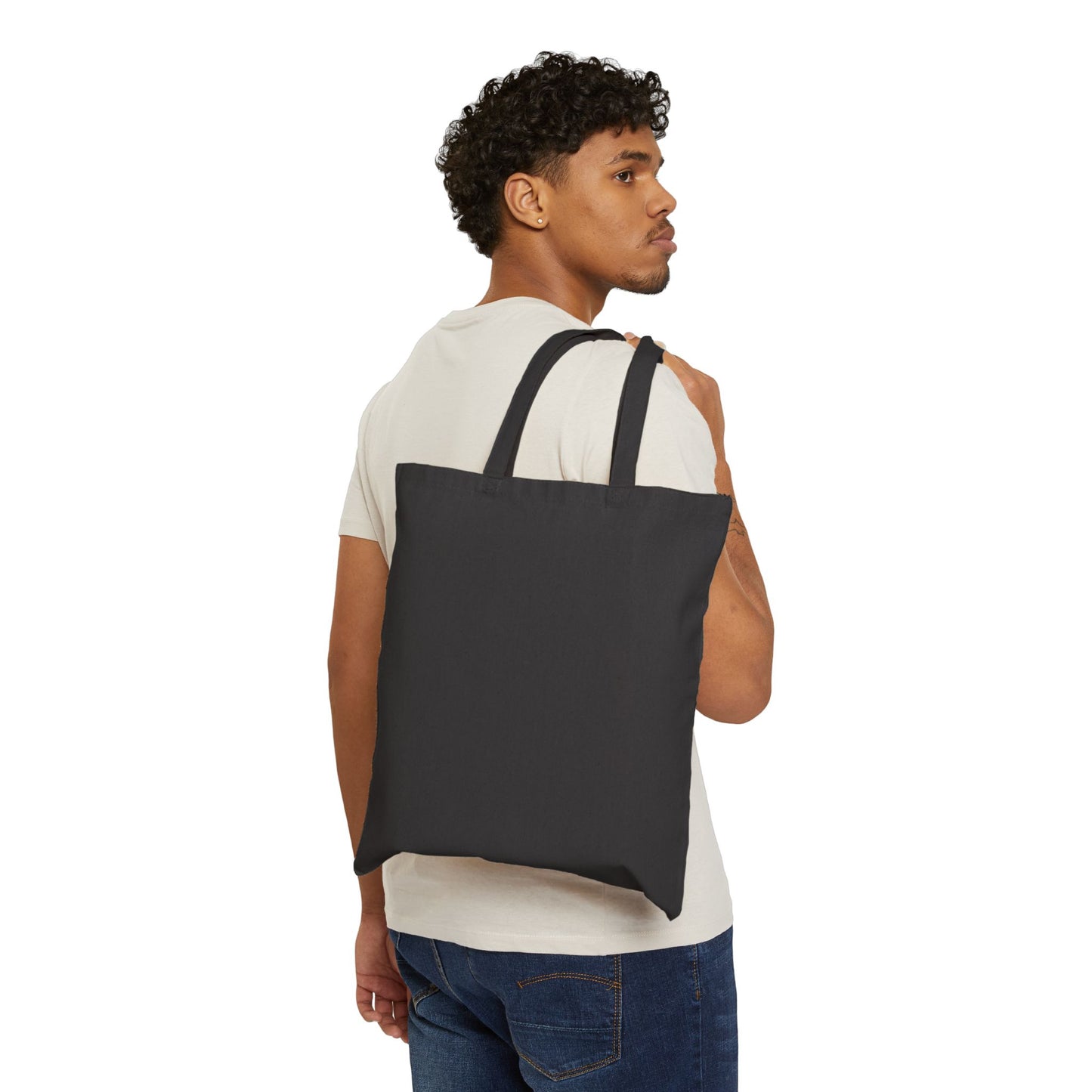 Run Wild Run Hard Cat Tote — Colorful Racing Cat Cotton Canvas Tote Bag