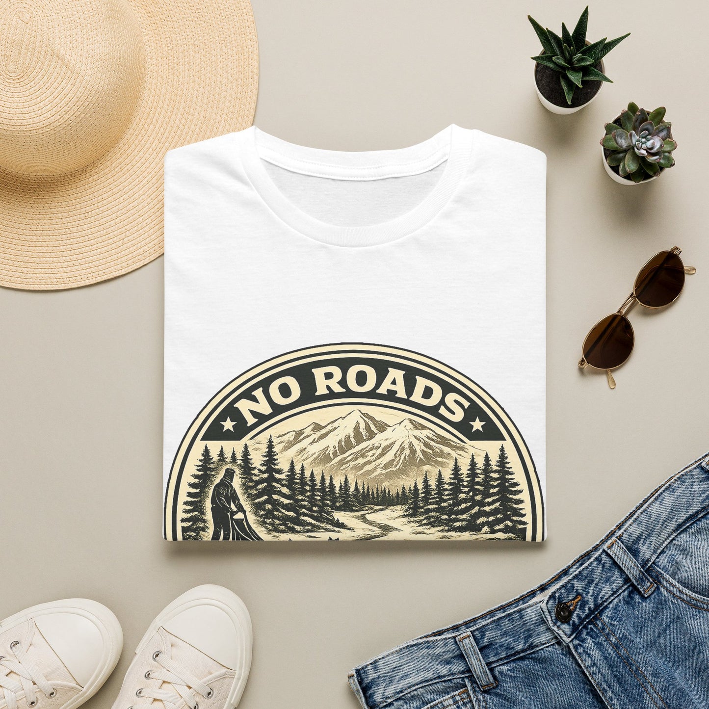 No Roads Just Dogs - Tee