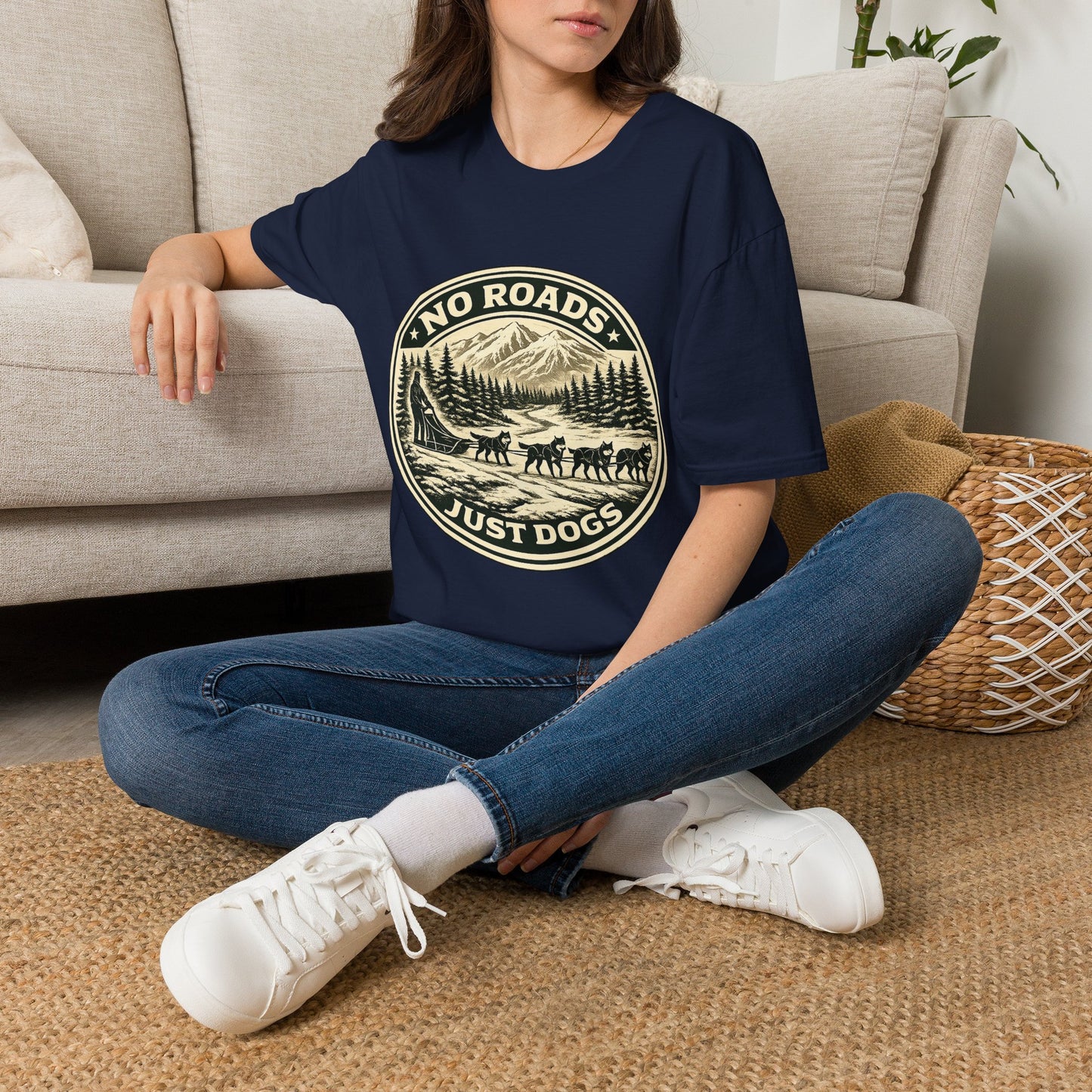 No Roads Just Dogs - Tee